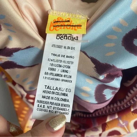 NEW Agua Bendita Free People Ellis Printed One Piece Swimsuit - Picture 8 of 10